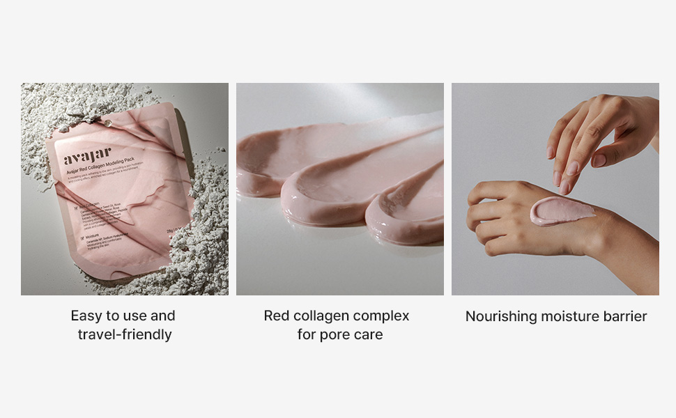 easy to use, red collagen complex for pore care, nourishing moisture barrier