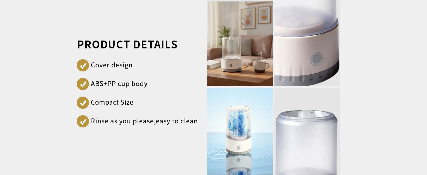 Underwear Washing Machine, BPA-free Portable Mini Washer for Socks, Baby Clothes, Cordless Small Laundry Cup for Travel, Dorm, Apartment, RV, Camp, Kids (Vanilla Off-White) 24 portable washing machine washing machine portable washer mini washing machine