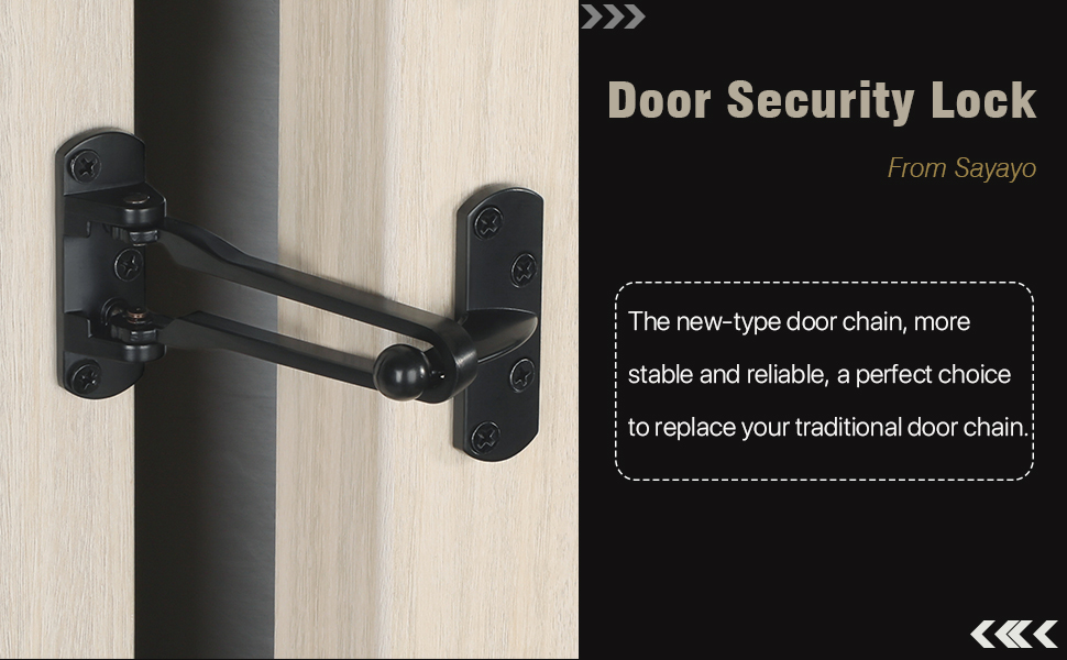 Sayayo Swing Bar Latch Guard Sliding Bolt Lock Security Door Lock, Home