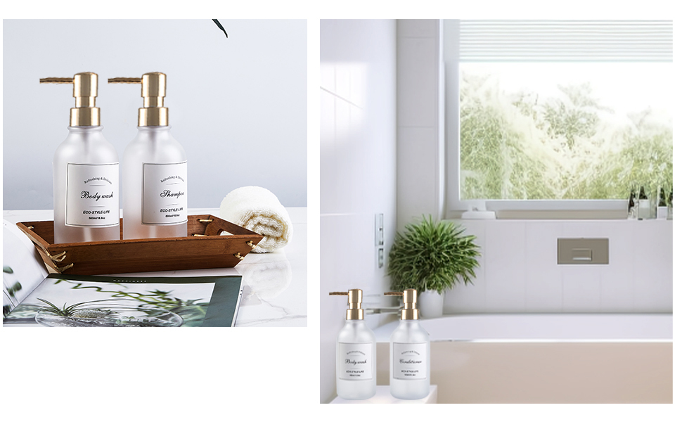 Shampoo and Conditioner Dispenser Set of 3,Stylish