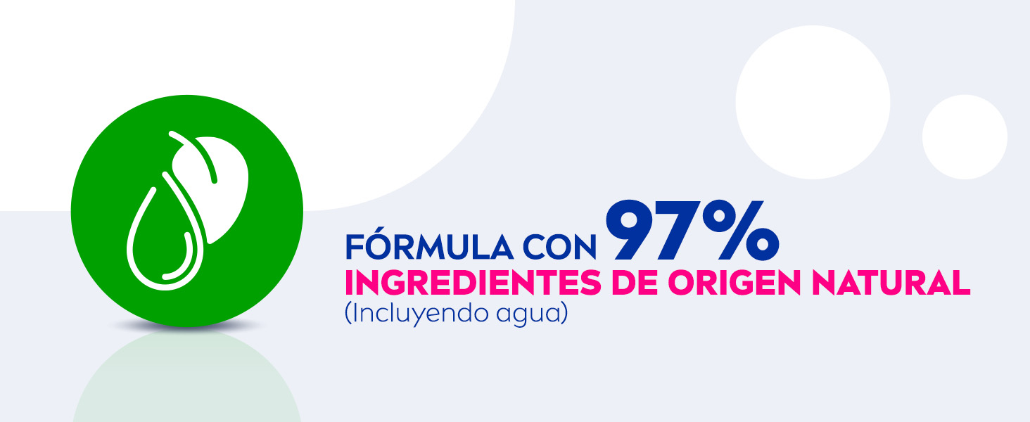 Fórmula con 97% ingredientes de origen natural