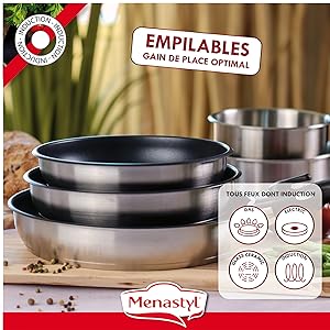 MENASTYL Batterie de cuisine inox amovible 6 pièces IRIS 3 poêles 2 casseroles poignée sécuritaire tous feux Acier inoxy D2ea78fc 7c2e 47c9 B586 Df60e3b57f7b. CR2,0,1788,1788 PT0 SX300 V1