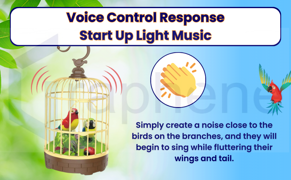Singing Moving Chirping Beautiful Electronic Bird Pet Toy