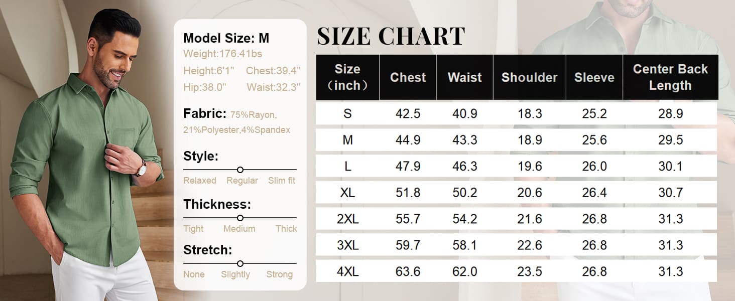 coofandy shirts for men long sleeve