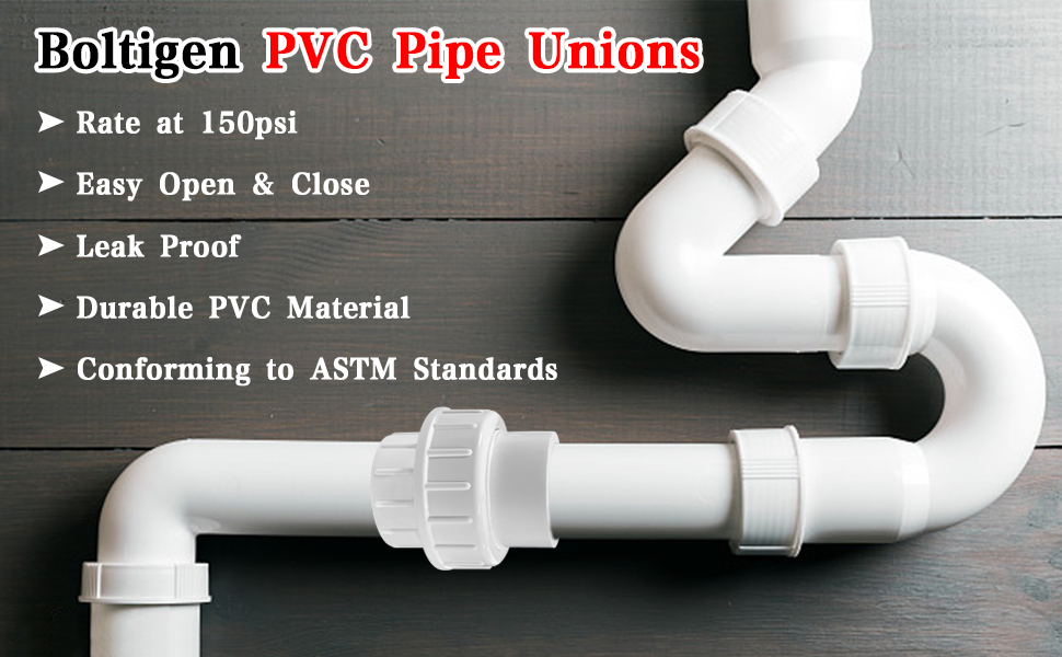 2 inch PVC Unions, 2pcs PVC Union Coupling, 2 inch PVC