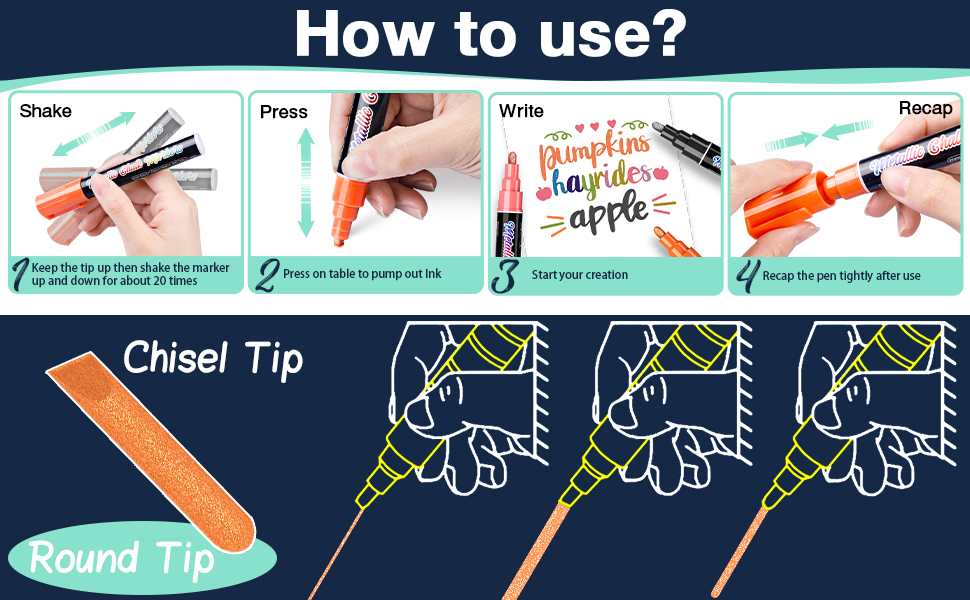 metallic liquid chalk marker