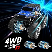 4WD Dual motor monster truck rc for kids 8-12 remote control jeep