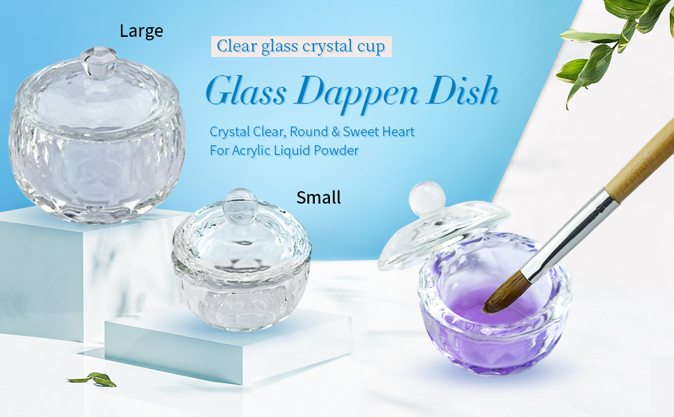 acrylic nail glass cup jars powder nails acrylic liquid container jar dish dispenser holder monomer