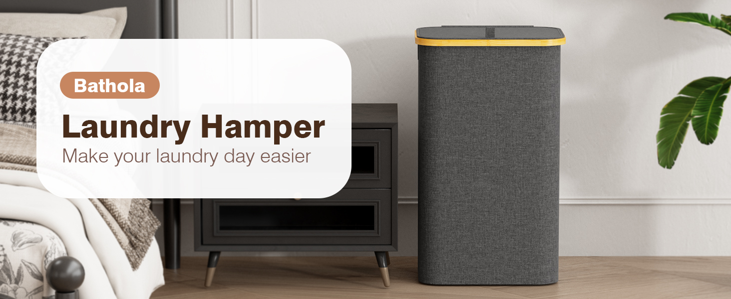 100L Laundry Hamper with Lid