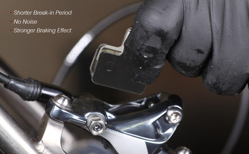 4 Pairs Bike Brake Pads, Bicycle Disc Brake Pads with Installation