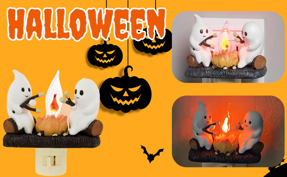 Ghost Campfire Flickering Night Light