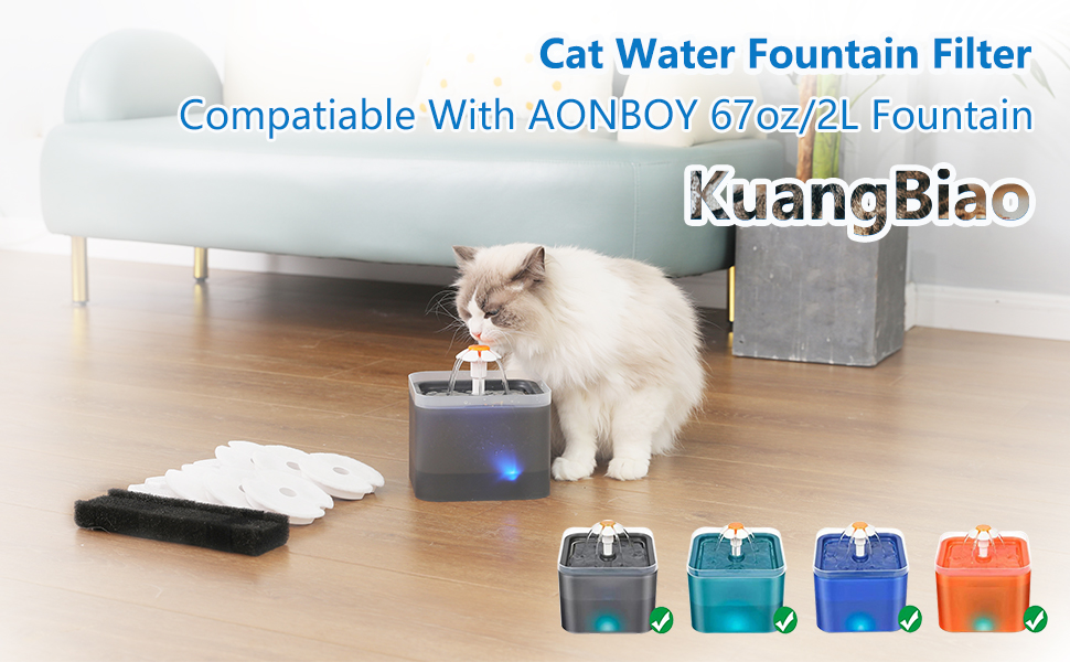 KuangBiao Cat water fountain filters replacement
