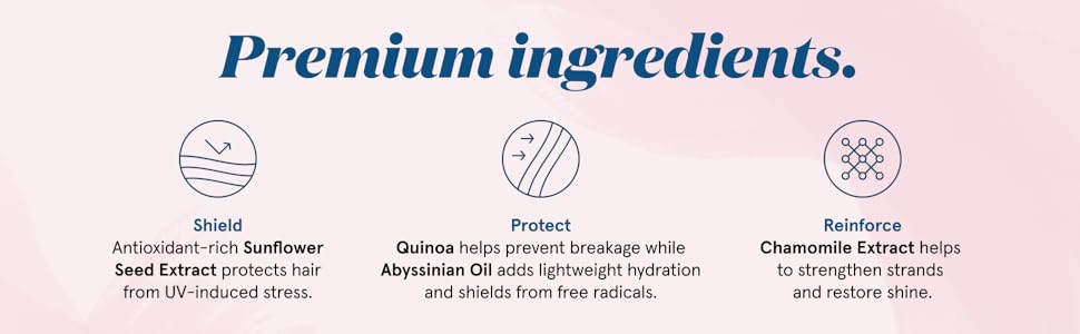 Premium ingredients over pink background