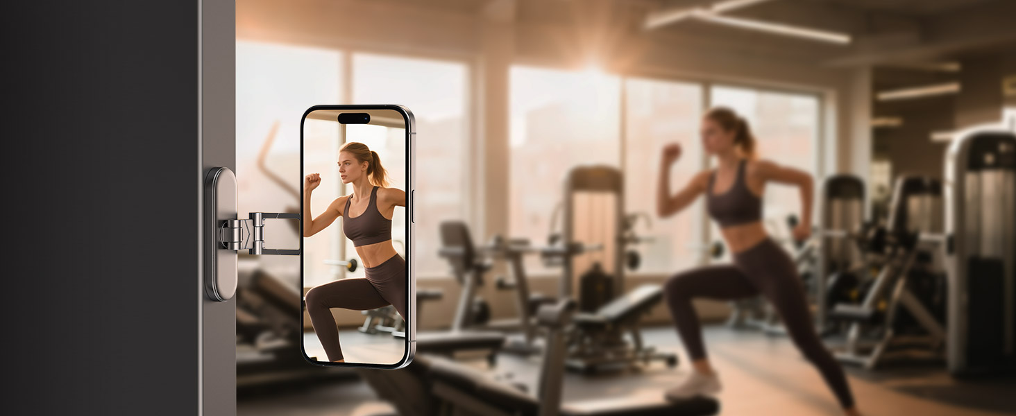 Magnetic Phone Holder Mount Stand For Gym