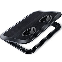 17" black hatch deck