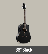 Amazon.com: Donner Black Acoustic Guitar for Beginners