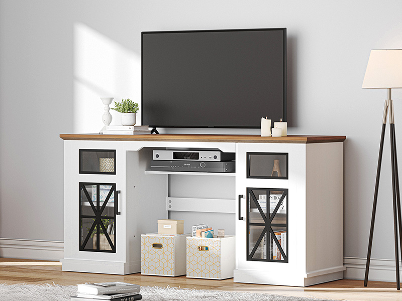 YITAHOME Modern TV Stand for 65 Inch TV, Farmhouse