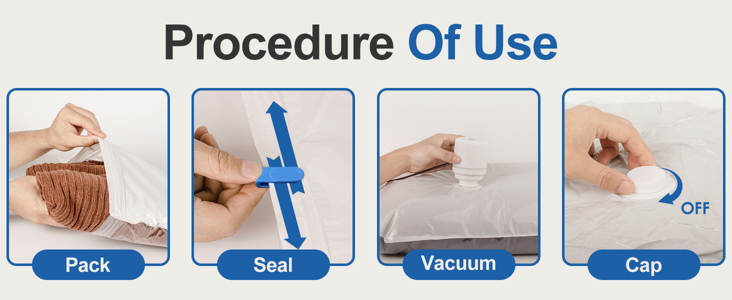Sacs de rangement sous vide pour vêtements 