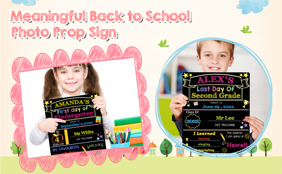First day of kindergarten chalkboard