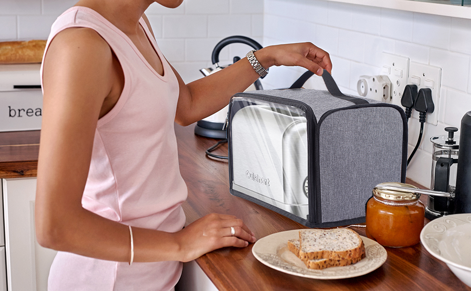 BAGSPRITE Toaster Cover with Base for 2 Slice Wide Slots
