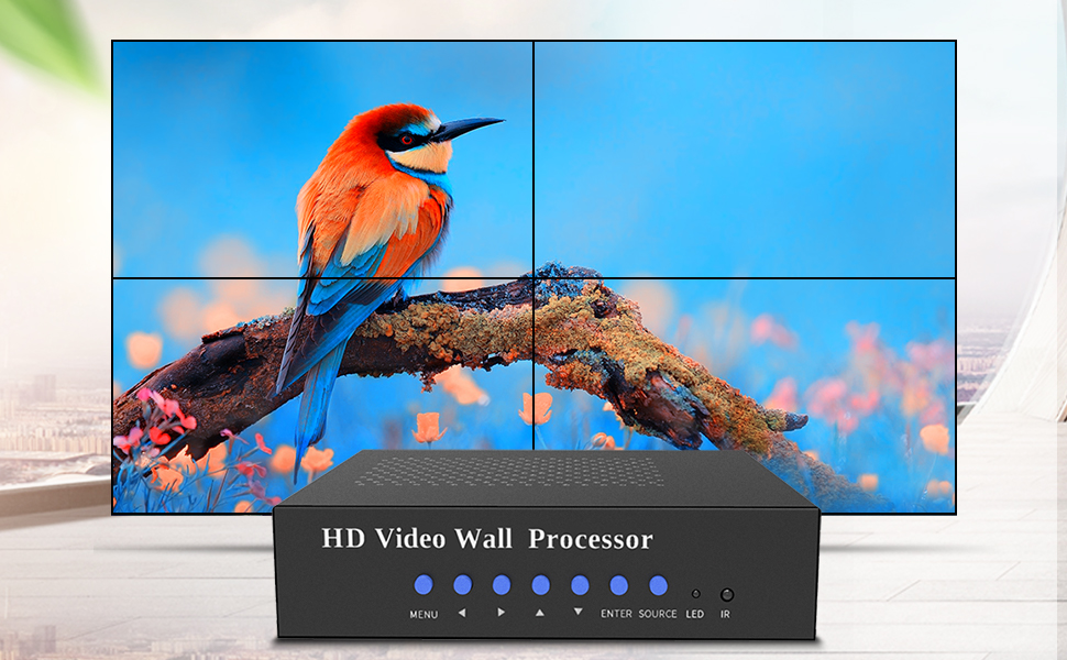 Amazon ICUIXIAN 4チャンネル 4K ビデオウォールコントローラー 2x2 4096x216060HZ テレビジョイント