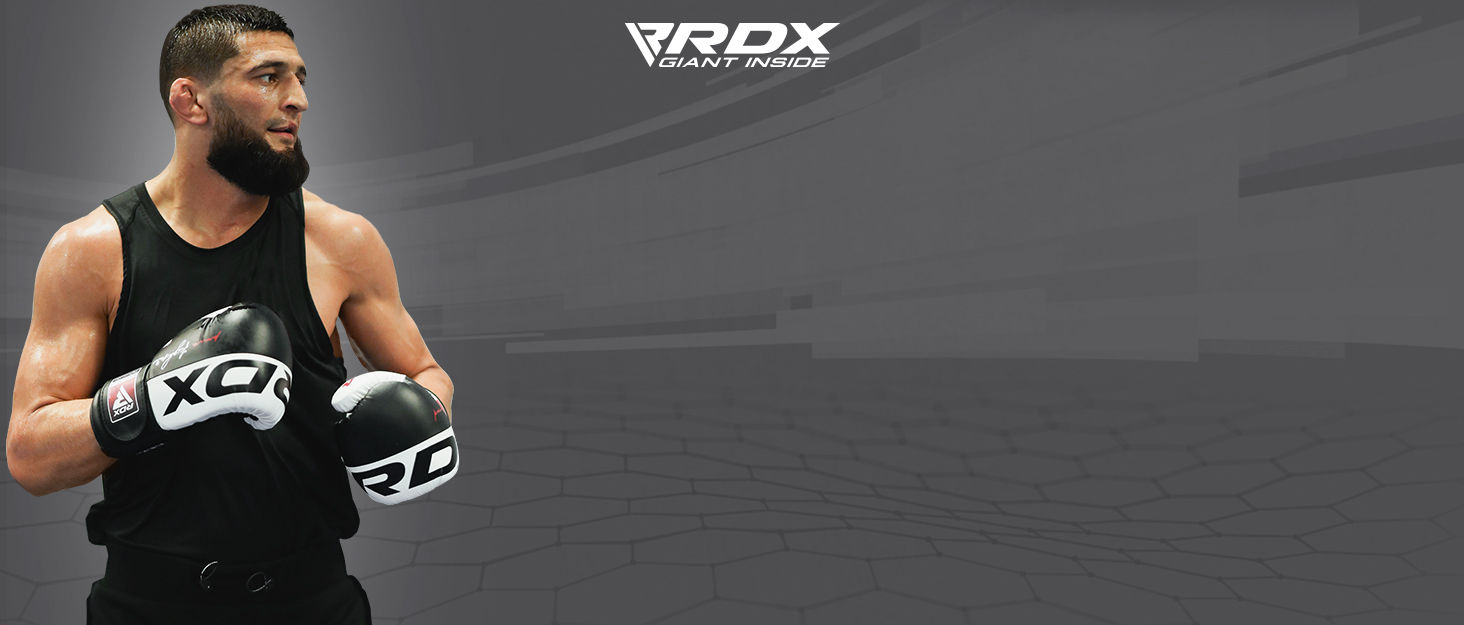 RDX MMA Gants d'entraînement, Maya Hide Cuir, Kara Mitaines Boxe Grappling Sparring, Ouvert Paume, Protection Poignet Main, Arts Martiaux Kickboxing Muay Thaï Combat de Cage Gloves, Hommes Femmes Khamzat