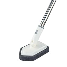 tub scrubber with long handle for cleaning manual cleaner sponge