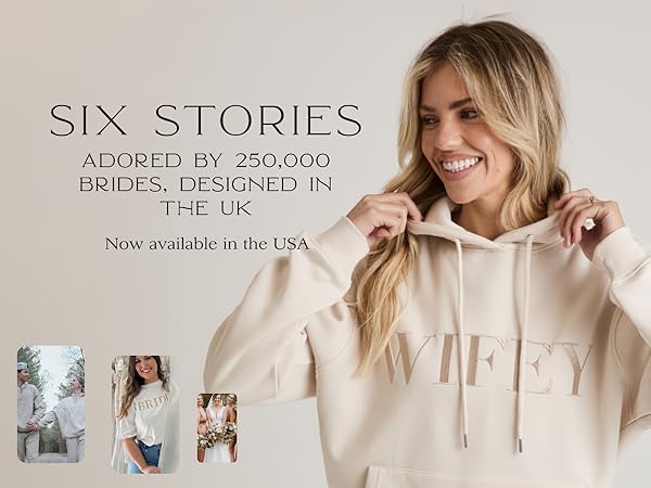 Amazon.com: Six Stories | Oversized Wifey Embroidered Hoodie in