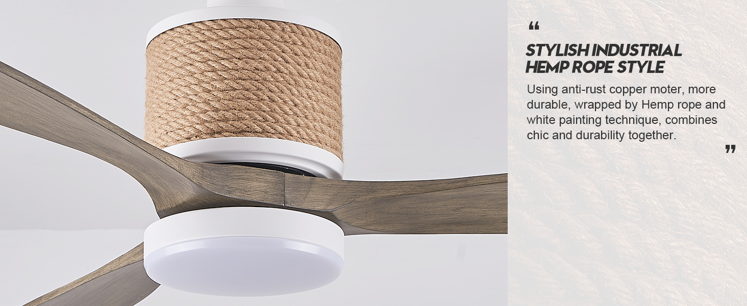 FookChak 60in Boho Ceiling Fan Light with Remote 3Blade