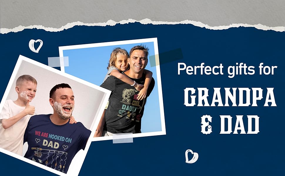 customized fathers day t shirt personalized custom dad men daddy kids names gifts grandpa papa papaw
