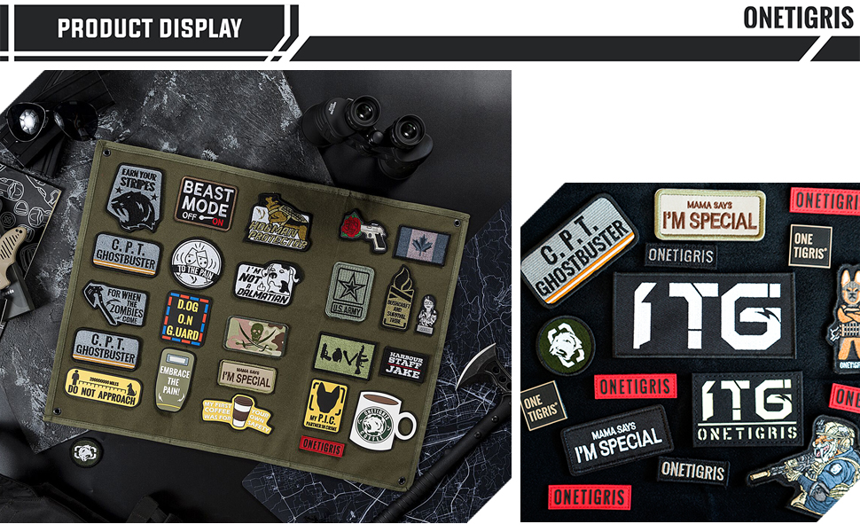 Tactical Military Patch Holder Board Hook & Loop Patch Panel