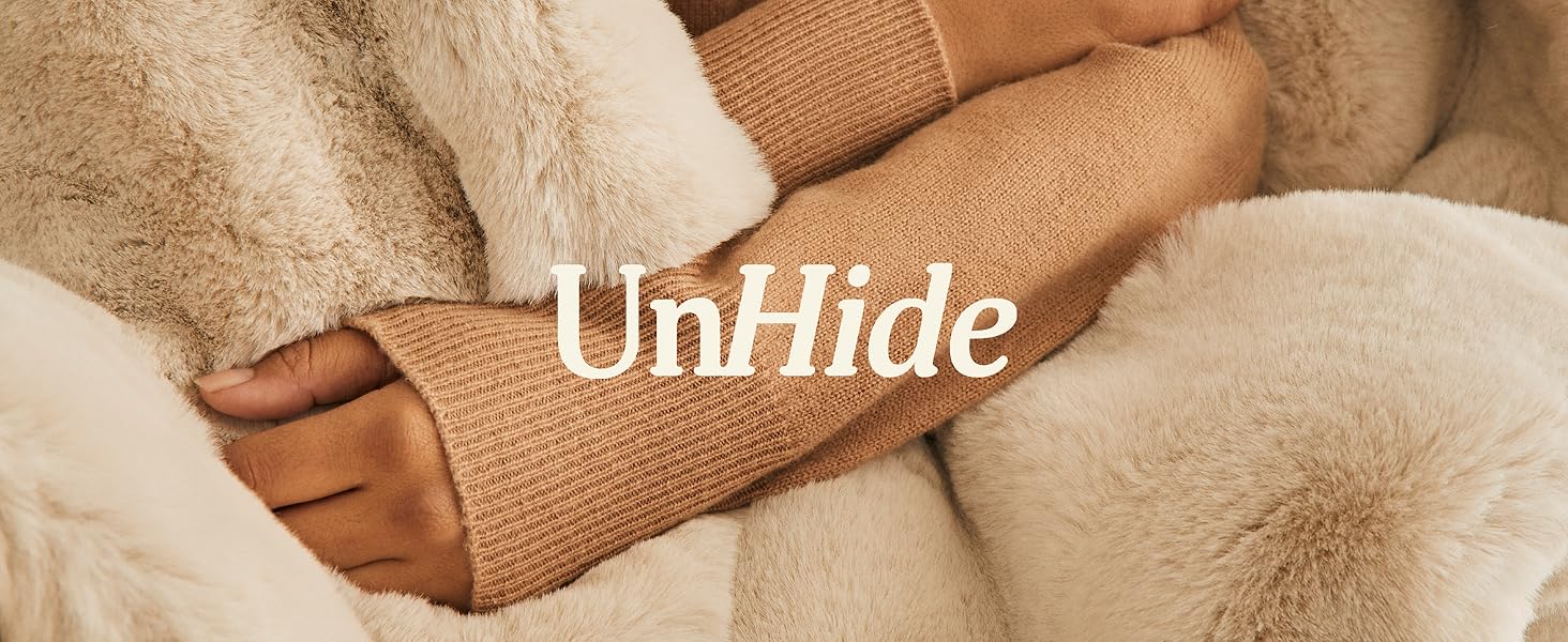 UnHide Marshmallow Faux Fur Blanket Heavy Weight, Extra