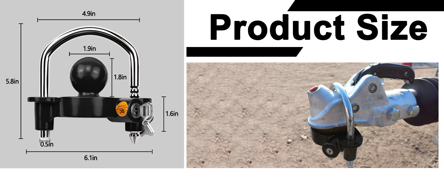 universal trailer coupler lock