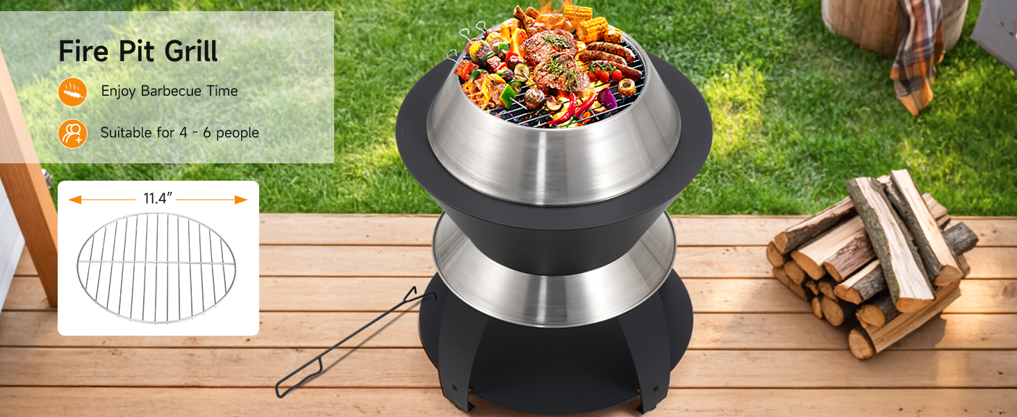 wood burning fire pit