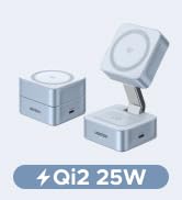 UGREEN MagFlow 25W Qi2 Wireless Charging Station, 2-in-1 Magsafe Portable Charger, Magsafe Charge...