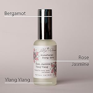 rose essential spray, bedroom spray, natural air freshener for home no toxic