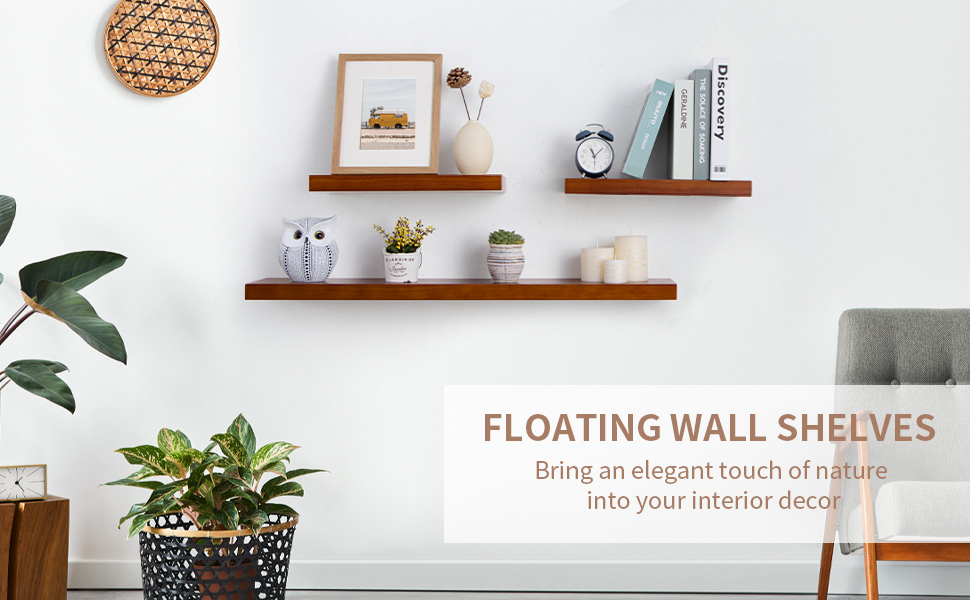 Rustic Farmhouse Floating Shelves Bathroom Wooden Shelves