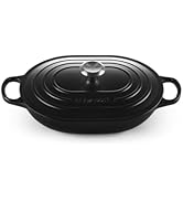 Le Creuset Enameled Cast Iron Signature Oval Casserole with Lid, 3.75 qt., Licorice