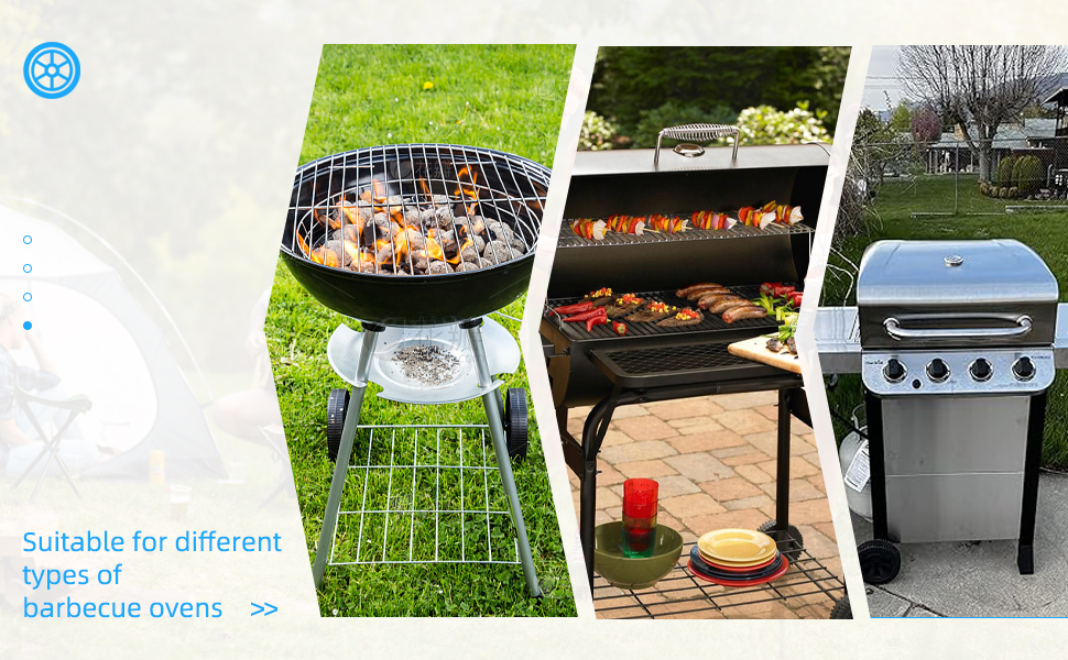 7 Inch Grill Wheels Replacement Parts for Charbroil Wheels