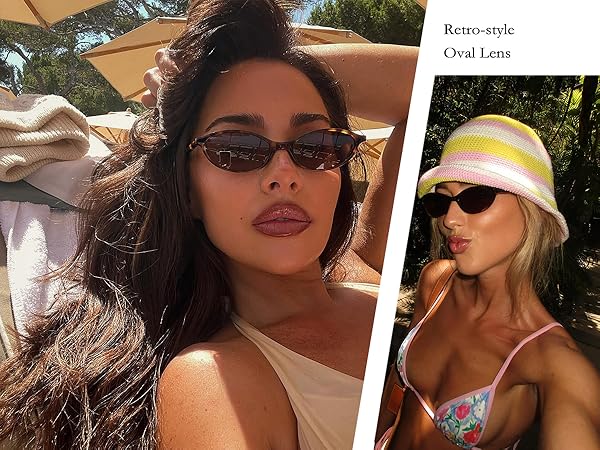 90s retro oval sunglasses for women
