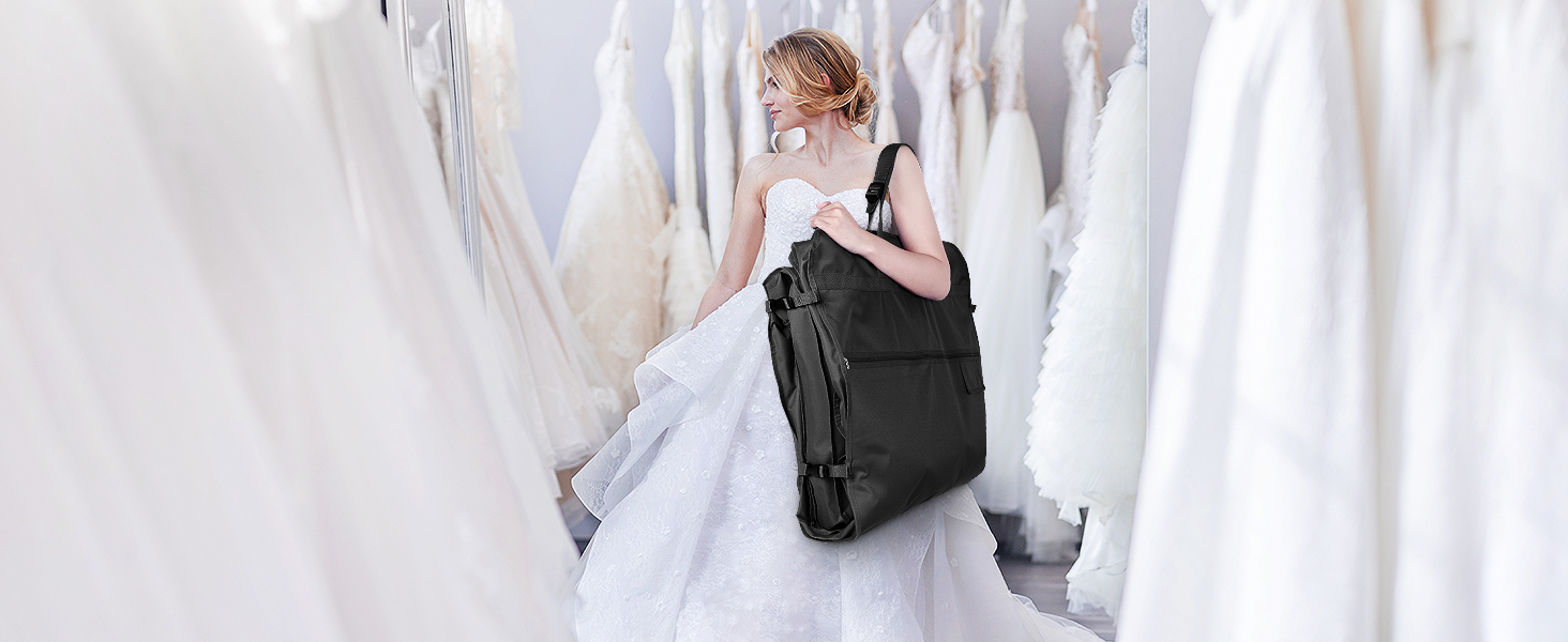 Univivi Wedding Dress Bag, 72 Inch Dress Bags Covers Long Bridesmaid