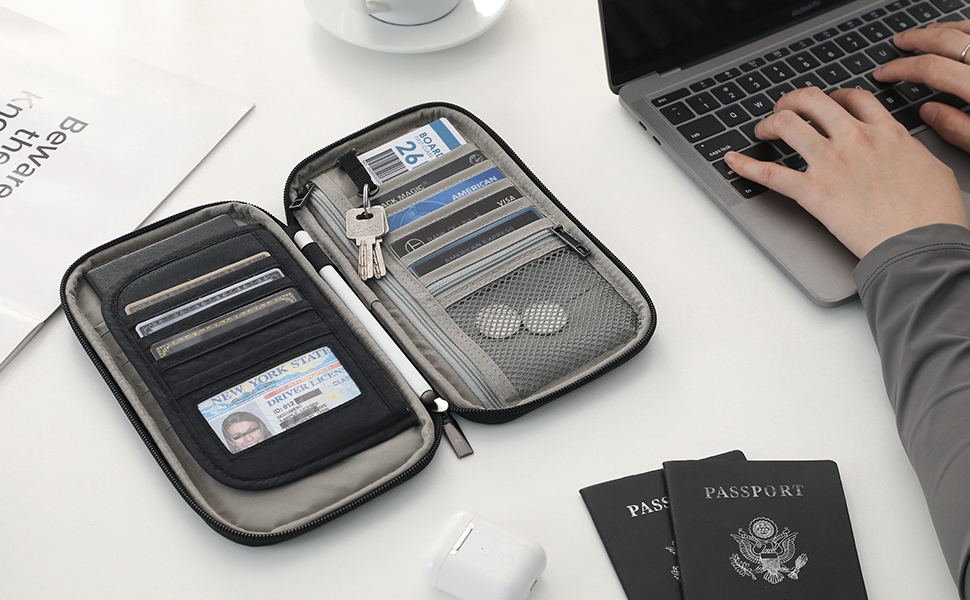 Lychii Passport Holder Travel Wallet, RFID Blocking Family Travel