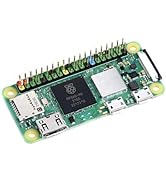 Pi Zero 2 WH with Pre-Soldered Color-Coded Header, Quad-Core 1GHz CPU, 512MB RAM, W-i-F-i & Blue-...