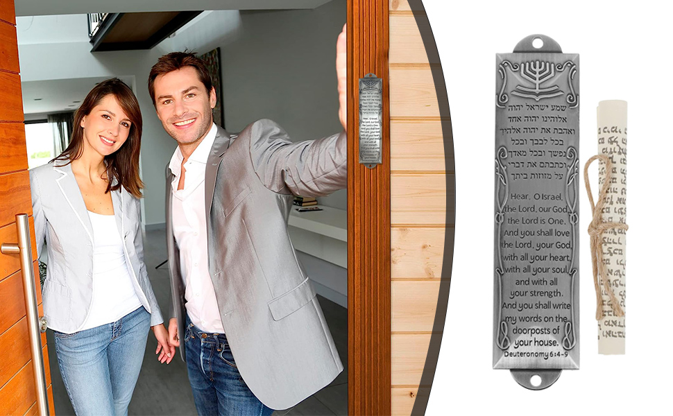 Joechie Set of 2 Mezuzahs Mezuzah with Scroll for Door