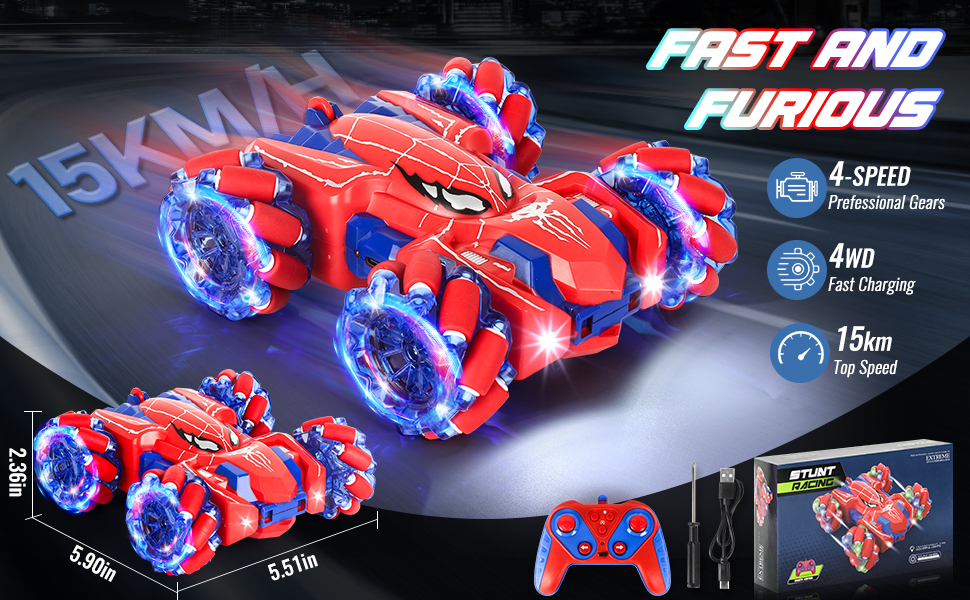 Kids Remote Control Stunt Car Toy