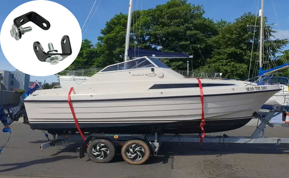 SUONE Universal Mounting Bracket Kit Fit for Boat Trailers 3Sided Brackets