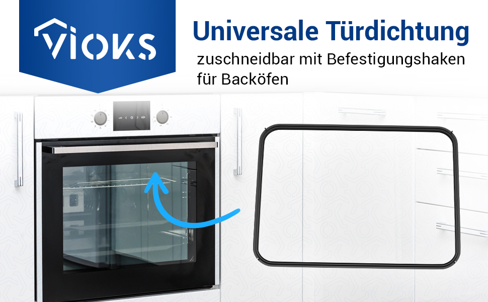 Guarnizione Porta Forno 44x33 Cm - Ricambio Per AEG Electrolux Juno, Gomma Nera