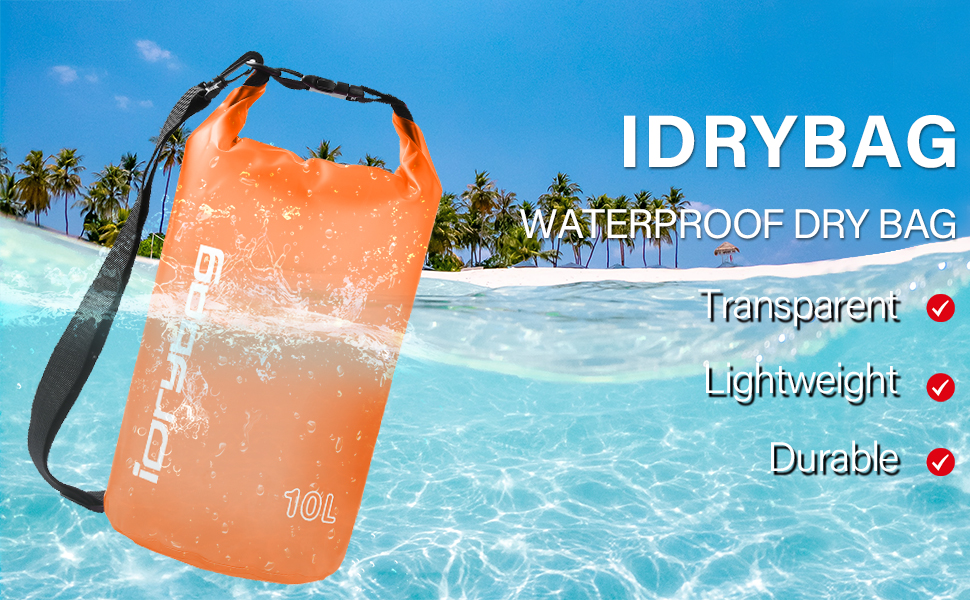 IDRYBAG Clear Dry Bag Waterproof Floating 2L/5L/10L/15L/20L