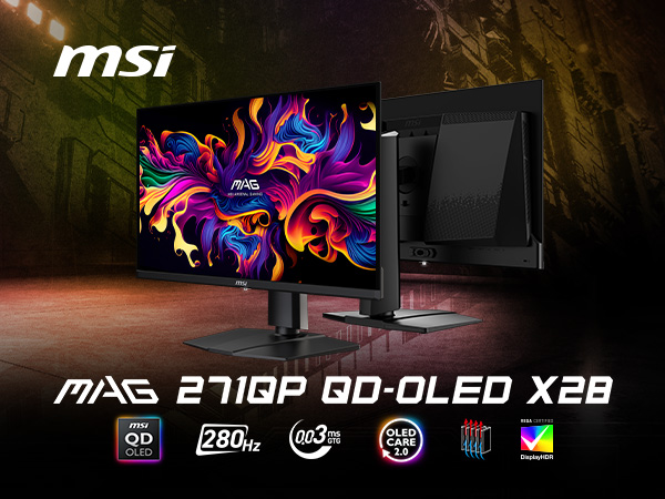 Amazon.com: MSI MAG 271QP QD-OLED X28 27-inch 2560 x 1440