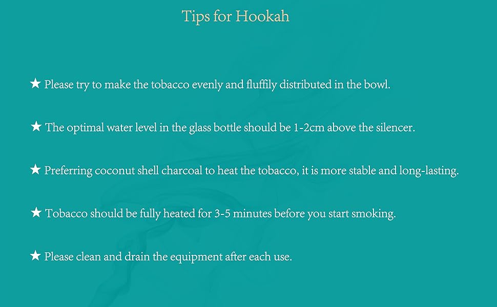 hookah shisha tips